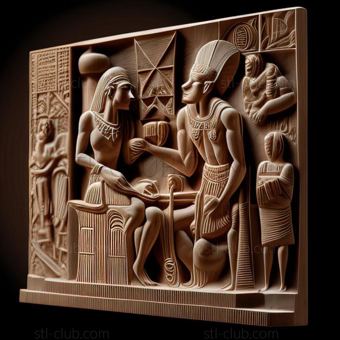 3D model The Tale of the Eloquent Peasant an ancient Egyptian fa (STL)